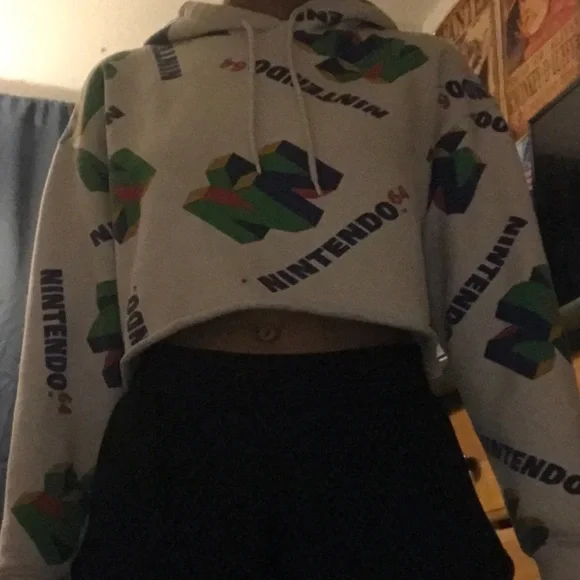 Nintendo 64 retro crop hoodie - Picture 4 of 6